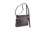 R&R LEATHER SHEEP SMALL TOP ZIP FRONT METAL ZIPPER WITH BACK ZIPPER BOTTOM GUSSETT