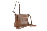 R&R LEATHER SHEEP SMALL TOP ZIP FRONT METAL ZIPPER WITH BACK ZIPPER BOTTOM GUSSETT
