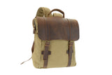 R&R Collections 4-413-2Z Genuine Leather/Canvas Laptop Backpack