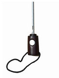 Totes Fashion Auto Open Umbrella 42 Arc - Black with Wood Handle