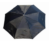 Totes Fashion Auto Open Umbrella 42 Arc - Black with Wood Handle