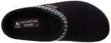 Haflinger Unisex.Classic Grizzly Slipper Black