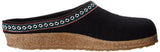 Haflinger Unisex.Classic Grizzly Slipper Black
