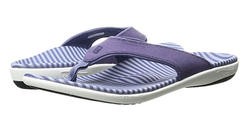 Spenco Women's Yumi Canvas Stripe Flip Flop – Model Shoe Renew - Main Image