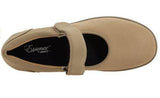 Aetrex Women's E394 Taupe Mary Jane Medium Strap On Flat Shoe