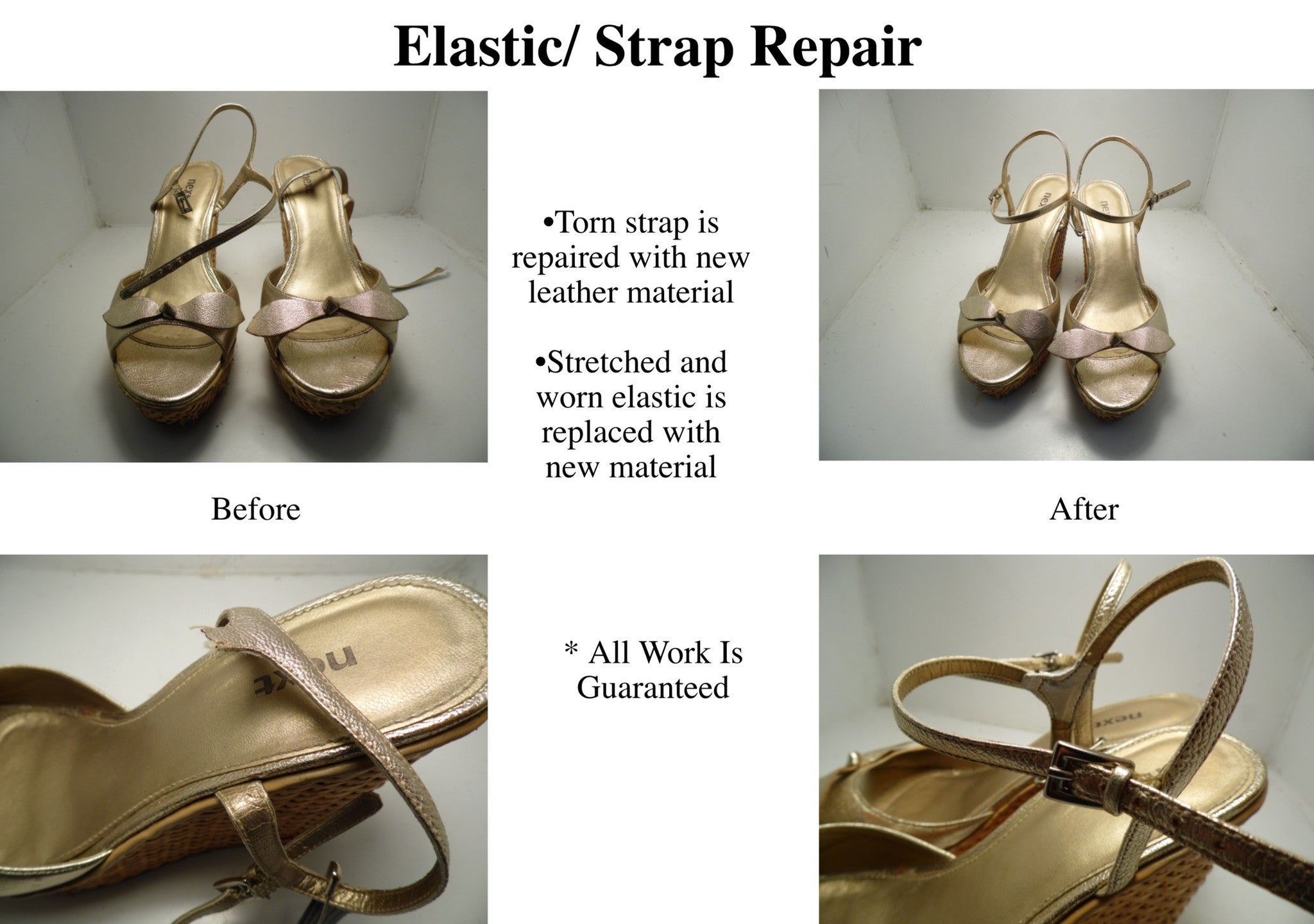 Women's Elastic and Strap Replacement – Model Shoe Renew