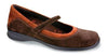 Aetrex Women's E366 Brown Mary Jane Wrap Around Casual X-Wide Shoe