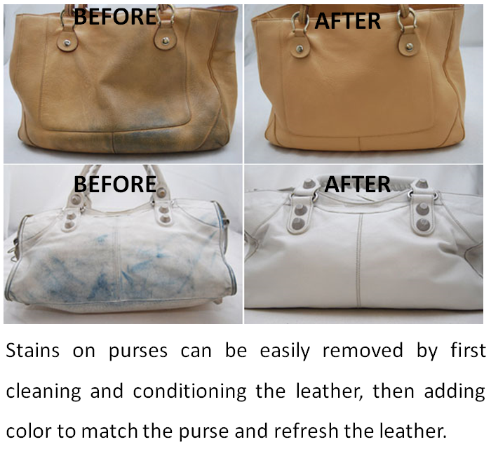 How to get stains discount out of purse